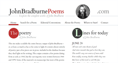 Desktop Screenshot of johnbradburnepoems.com